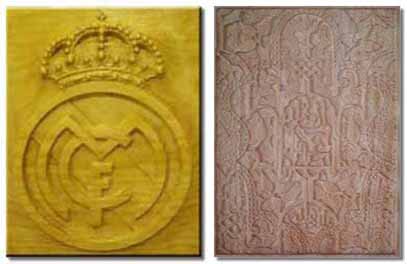 Escudo Real Madrid y Adorno de la Alhambra