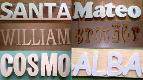letras de madera