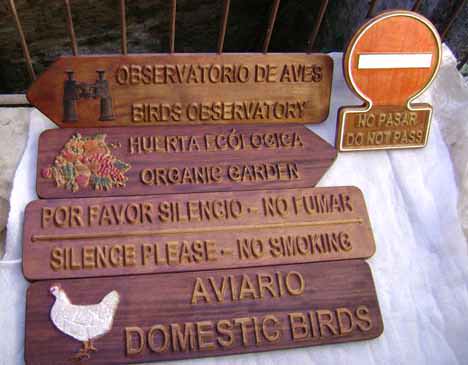 Carteles para jardín o parque de observación de aves