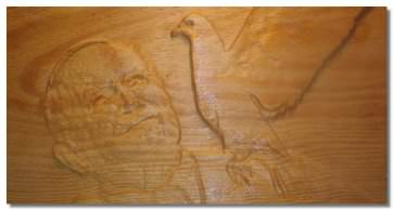 Papa Juan Pablo segundo tallado en madera