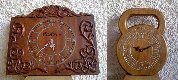 Relojes tallados en madera cheap