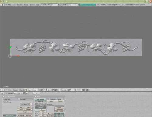 Moldura de uvas en CAD